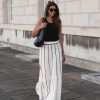 Striped Tassel Knitted Skirt in Skirts