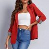 Fall Winter Stitching Collared Slim Fit Graceful Blazer in Blazers Suits