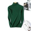 Long Sleeve Slim Fit Slimming Solid Color Korean Fresh Knitted Bottoming Sweater in Sweaters