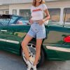 Fashionable Loose Casual Denim  High Waist Shorts in Shorts