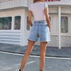 Fashionable Loose Casual Denim  High Waist Shorts in Shorts