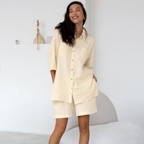Double Layer Gauze Pajamas in Pajamas Sets