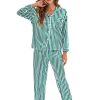 Satin Long Sleeved Trousers Home Wear Pajamas in Pajamas Sets