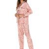 Satin Long Sleeved Trousers Home Wear Pajamas in Pajamas Sets