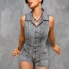 Casual Office Slim Fit Denim Jumpsuit in Jumpsuits Rompers