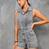Casual Office Slim Fit Denim Jumpsuit in Jumpsuits Rompers