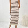 Sleeveless Splicing Pullover Striped Dress in Dresses