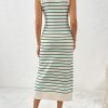 Sleeveless Splicing Pullover Striped Dress in Dresses