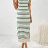 Sleeveless Splicing Pullover Striped Dress in Dresses