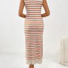 Sleeveless Splicing Pullover Striped Dress in Dresses