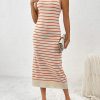 Sleeveless Splicing Pullover Striped Dress in Dresses