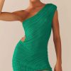 One Shoulder Sexy Knitted Dress in Dresses