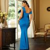 Sleeveless Elegant Slim Long Cocktail Bridesmaid Evening Dress in Dresses