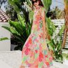 Elegant Printed Backless Cami Dress in Dresses