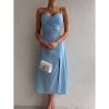 Summer Trendy Waist Trimming Spaghetti Straps Dress in Dresses