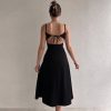 Summer Trendy Waist Trimming Spaghetti Straps Dress in Dresses