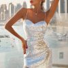 Silver Strap Tassel Dress in Dresses