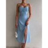 Summer Trendy Waist Trimming Spaghetti Straps Dress in Dresses