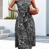 Sexy Print Breasted Dress in Dresses