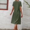 Loose Round Neck Short Sleeve Dress in Dresses