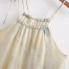 Painting Blooming Drawstring Halter Dress in Dresses