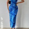 Tube Top Sleeveless Printed Dress in Dresses