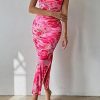 Tube Top Sleeveless Printed Dress in Dresses