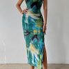 Tube Top Sleeveless Printed Dress in Dresses