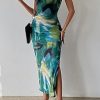 Tube Top Sleeveless Printed Dress in Dresses