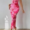 Tube Top Sleeveless Printed Dress in Dresses
