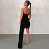 Stitching Tied Sexy Bandeau Sheath Dress in Dresses