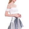 Metallic Umbrella Pleated Skirt in Skirts