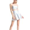 Metallic Umbrella Pleated Skirt in Skirts