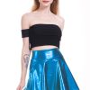 Metallic Umbrella Pleated Skirt in Skirts