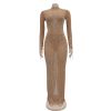 Mesh Drilling Long Dress in Dresses
