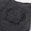 High Waist Irregular Asymmetric Washed Shorts in Shorts