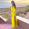 Sexy Deep V Plunge Hollow Out Cutout Out Slit Slim Fitting Maxi Dress in Dresses
