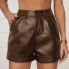 Faux Leather Shorts in Shorts