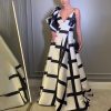 Printed Slim Fit Sexy Elegant Dress in Dresses