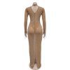 Mesh Drilling Long Dress in Dresses