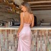 One Shoulder Pleated Backless Sleeveless Sexy Slim Fit Maxi Dress in Dresses