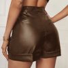 Faux Leather Shorts in Shorts