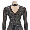 Mesh Drilling Long Dress in Dresses