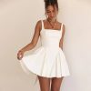 Sexy Backless Lace Up Bow Evening Dress in Dresses