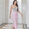 Beads Boning Corset Sexy Sling Slim Mid Length Hip Dress in Dresses
