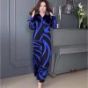 Printed Long Sleeve Loose Dress in Dresses