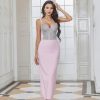 Beads Boning Corset Sexy Sling Slim Mid Length Hip Dress in Dresses