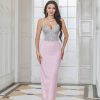 Beads Boning Corset Sexy Sling Slim Mid Length Hip Dress in Dresses