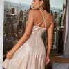 Sexy Gorgeous Sequined Pleated Criss Cross Strap Vacation Dress in Dresses