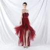 Floral Sequin Stitching Mesh Tube Top Dress in Dresses